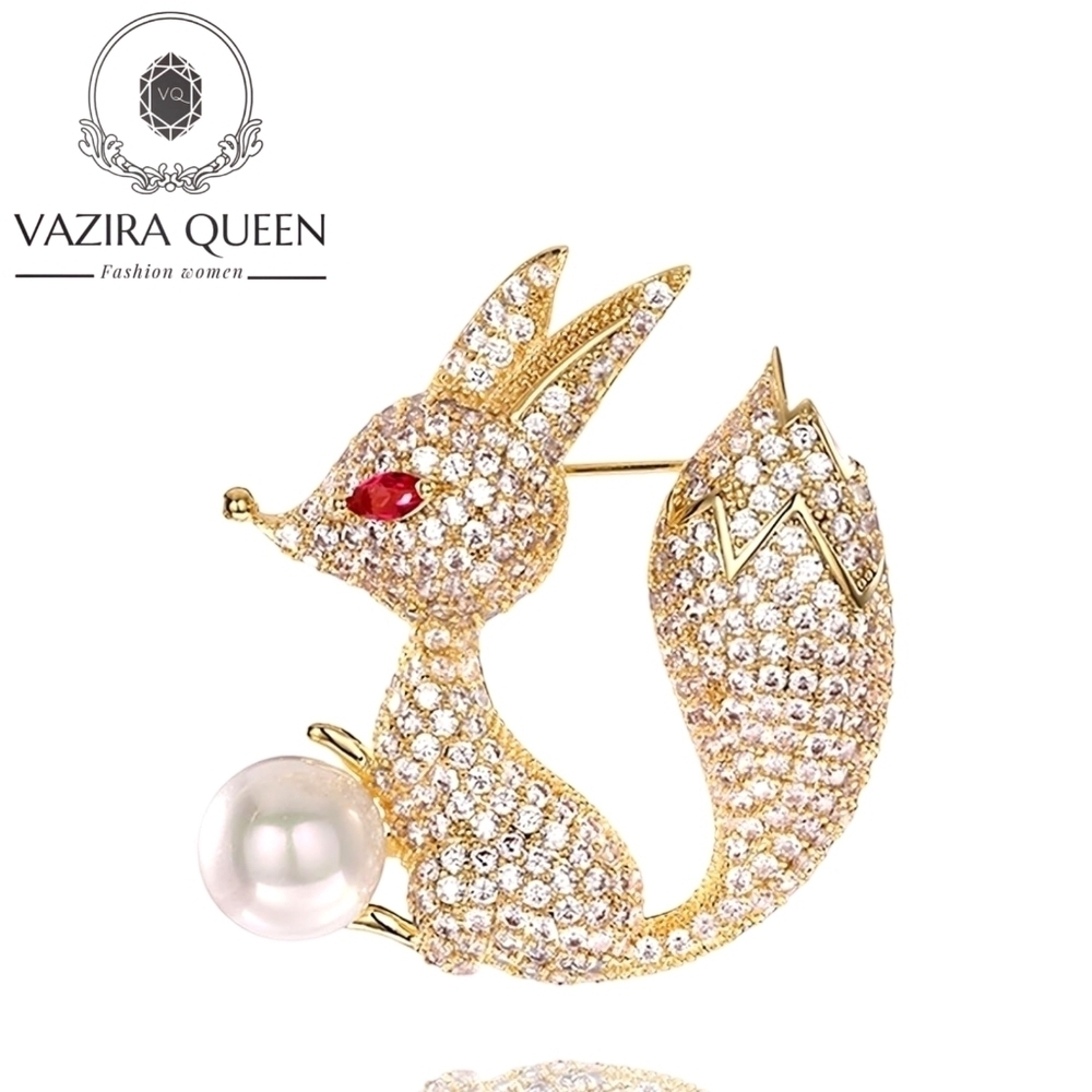 VQ Fox Brooch